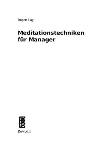 Meditationstechniken für Manager