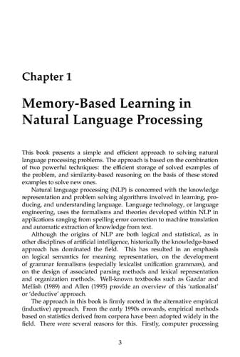 MEMORY-BASED LANGUAGE PROCESSING