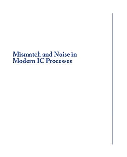 Mismatch and noise in modern IC processes