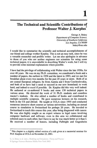 Modeling and Simulation: Theory and Practice