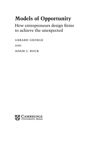 Models of opportunity