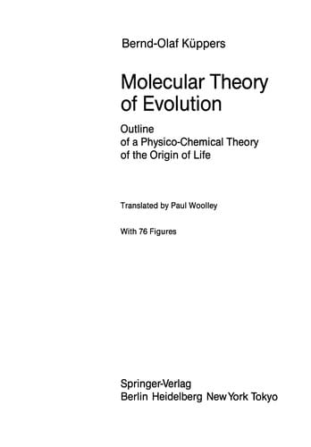 Molecular Theory of Evolution