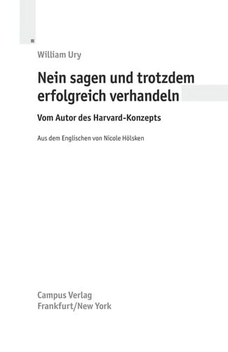 Nein sagen und trotzdem erfolgreich verhandeln