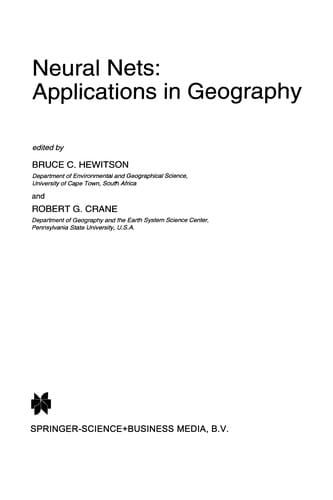 Neural Nets: Applications in Geography