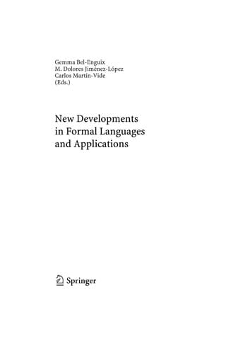 New developments in formal languages and applications