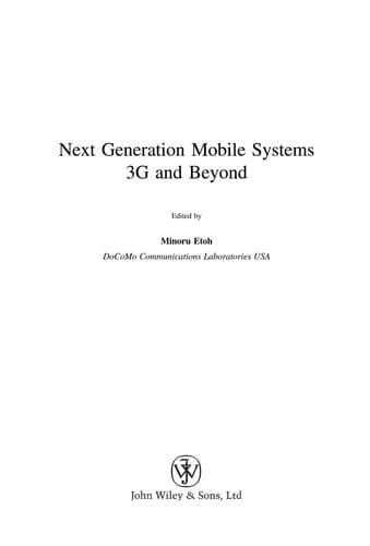 Next generation mobile systems