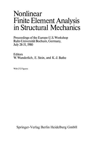Nonlinear Finite Element Analysis in Structural Mechanics