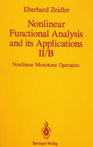 Nonlinear functional analysis and its applications