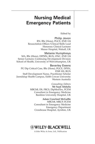 Nursing medical emergency patients