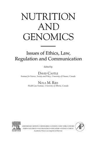 Nutrition and genomics