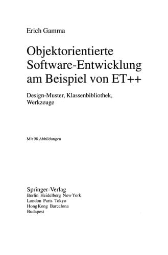 Objektorientierte Software-Entwicklung am Beispiel von ET++