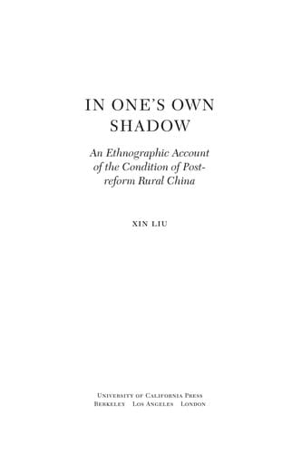 In one's own shadow