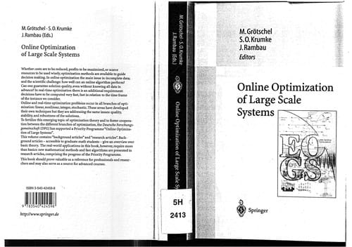 Online optimization of large scale systems