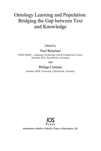 Ontology learning and population