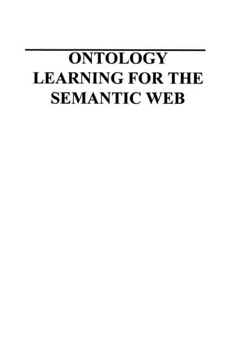 Ontology Learning for the Semantic Web