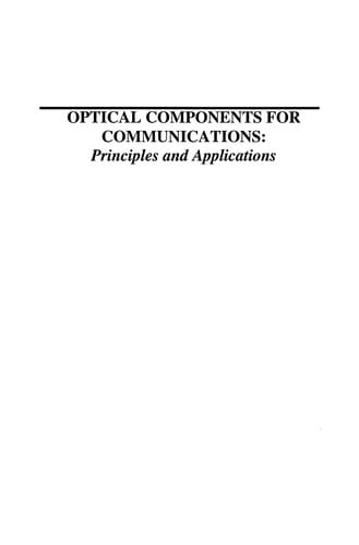 Optical Components for Communications