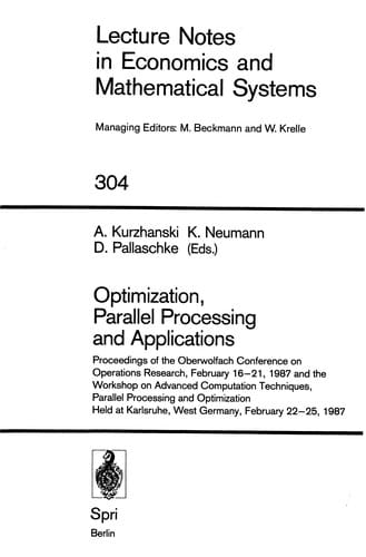 Optimization, Parallel Processing and Applications