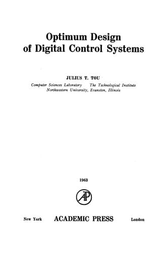 Optimum design of digital control systems