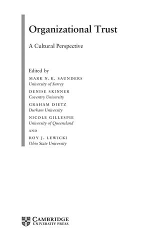 Organizational trust