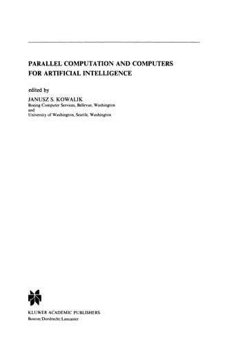 Parallel Computation and Computers for Artificial Intelligence