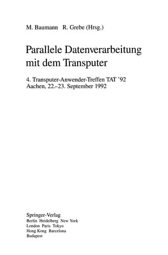 Parallele Datenverarbeitung mit dem Transputer