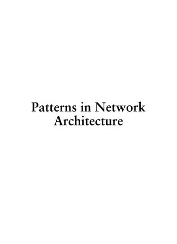 Patterns in network architecture