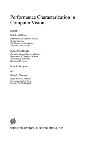 Performance Characterization in Computer Vision