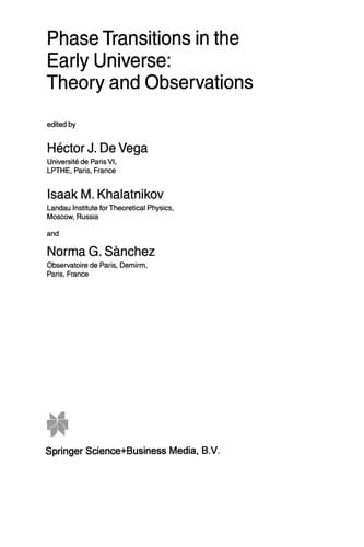 Phase Transitions in the Early Universe: Theory and Observations