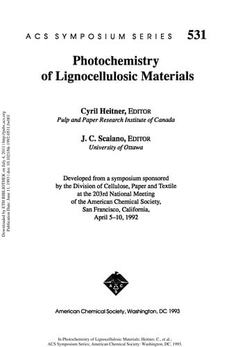 Photochemistry of lignocellulosic materials
