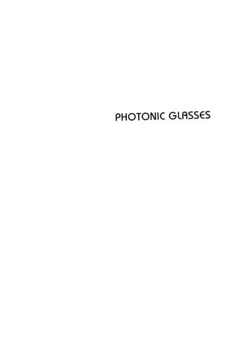 Photonic glasses