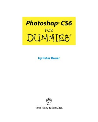 Photoshop CS6 for dummies