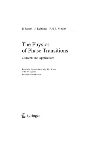 The physics of phase transitions