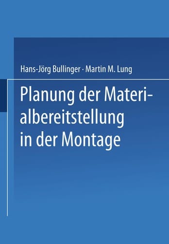 Planung der Materialbereitstellung in der Montage
