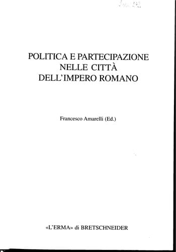 Politica e partecipazione nelle città dell'impero romano