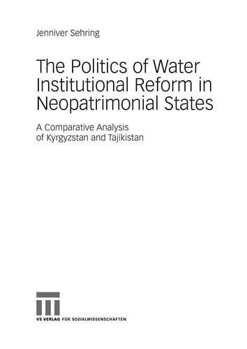 The Politics of Water Institutional Reform in Neopatrimonial States