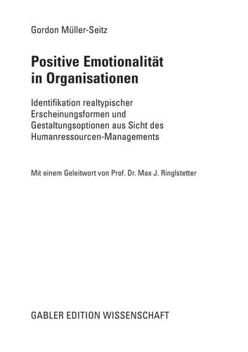 Positive Emotionalität in Organisationen