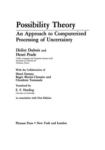 Possibility Theory
