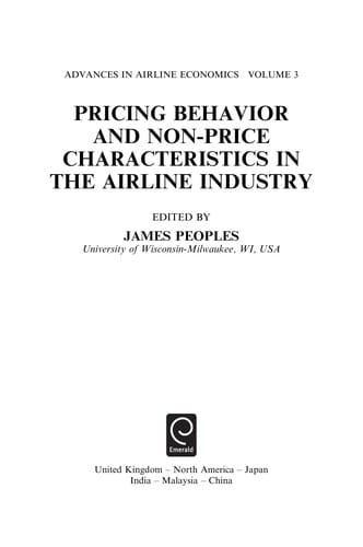 Pricing behavior and non-price characteristics in the airline industry