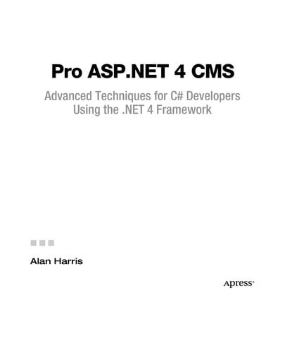 Pro ASP.NET 4 CMS