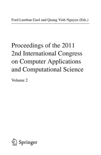 Proceedings of the 2011 2nd International Congress on Computer Applications and Computational Science