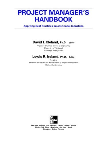 Project manager's handbook