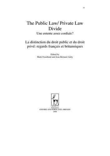 The Public law/private law divide