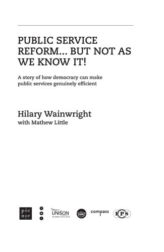 Public service reform...but not as we know it!