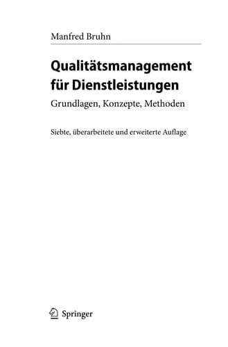 Qualita tsmanagement fu r Dienstleistungen