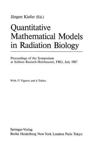 Quantitative Mathematical Models in Radiation Biology