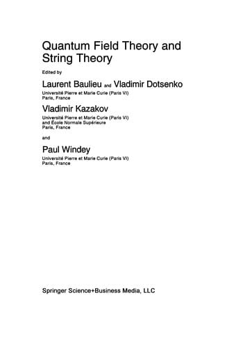 Quantum Field Theory and String Theory
