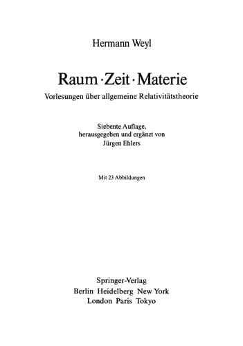 Raum · Zeit · Materie