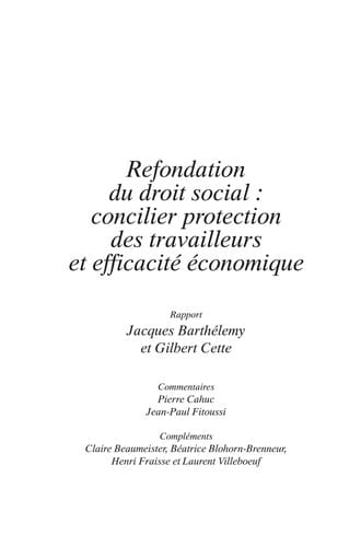 Refondation du droit social