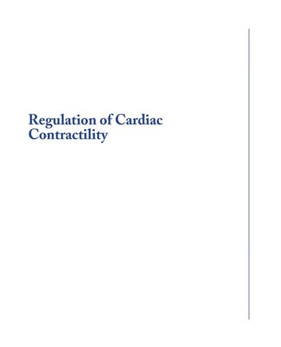 Regulation of cardiac contractility