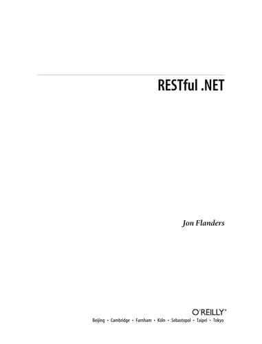 RESTful .NET, 1st Edition